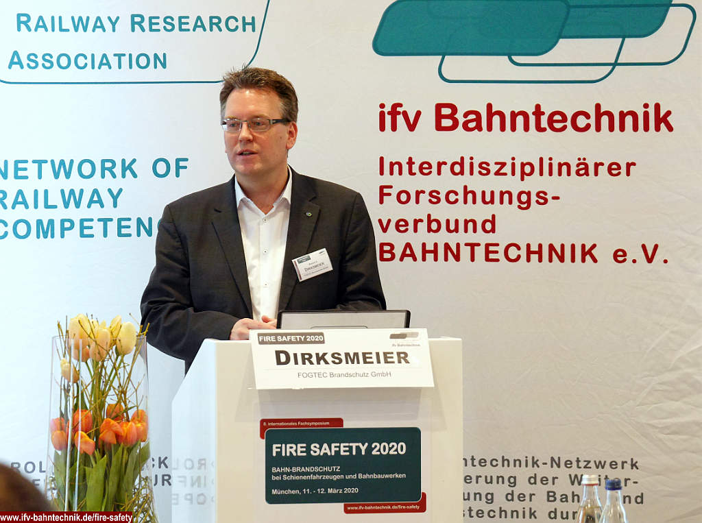01_DIRKSMEIER_ FS2020_IFV-Bahntechnik_Copyright2020.png - Dipl.-Ing. Roger DIRKSMEIER (Präsidiumsmitglied) - [Union des Industries Ferroviaires Européennes(UNIFE); Sprecher des SME Committee; Brüssel]:Positionen der europäischen Bahnindustrie zum Thema Brandschutz und Brandschutznorm EN 45545Grußwort zum 8. Fachsymposium FIRE-SAFETY 2020